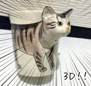 猫フェイス3Dマグカップ