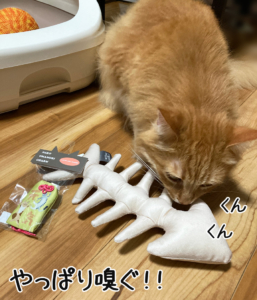 百福も嗅ぐ
